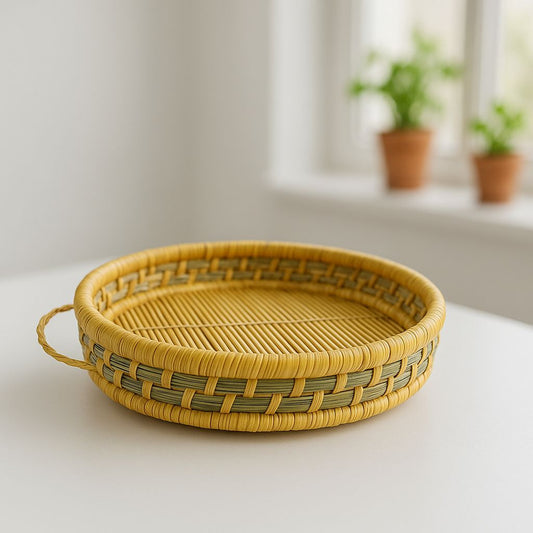 Traditional Calabrian Bamboo Gnocchi Basket (12-inch diameter)