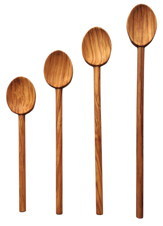Olive wood round spoon